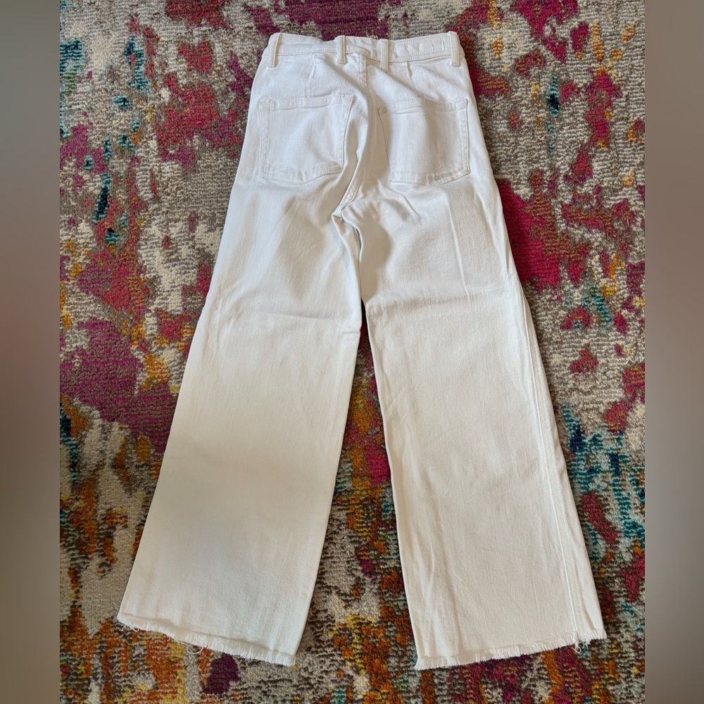 H&M • White wide-leg cropped culotte jeans - Picture 4 of 15